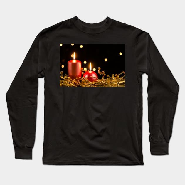 Christmas candles Long Sleeve T-Shirt by homydesign